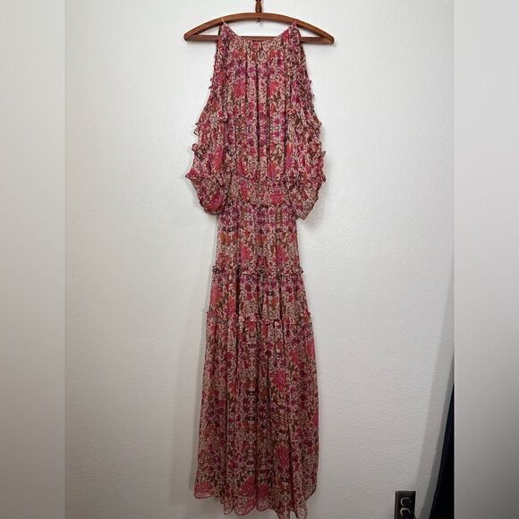 MISA Laila Maxi Cutout Dress in Hibiscus Flora Size XS - Picture 11 of 11